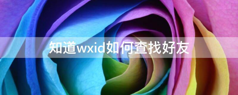 知道wxid如何查找好友 通过wxid添加好友 有办法搜索的到吗?