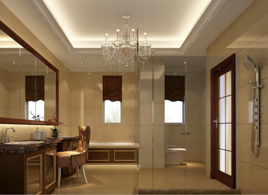 瓷砖：卫生间墙壁的搭配 卫生间瓷砖地面和墙面的搭配