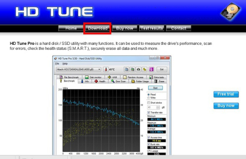 HD Tune硬盘检测软件如何使用